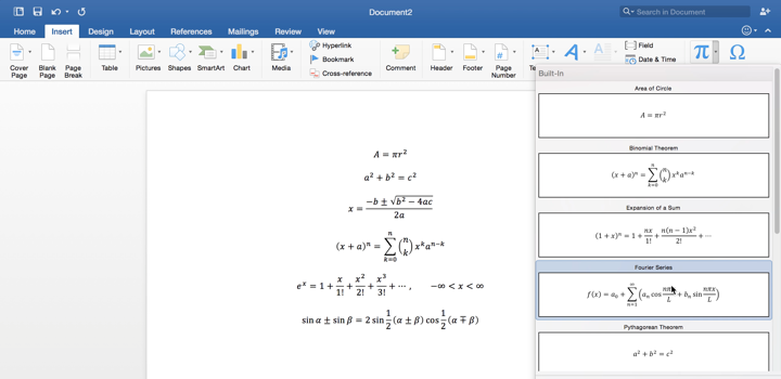 Εξισώσεις στο Word