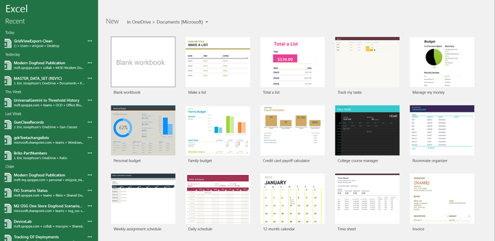 Excel για Windows 10